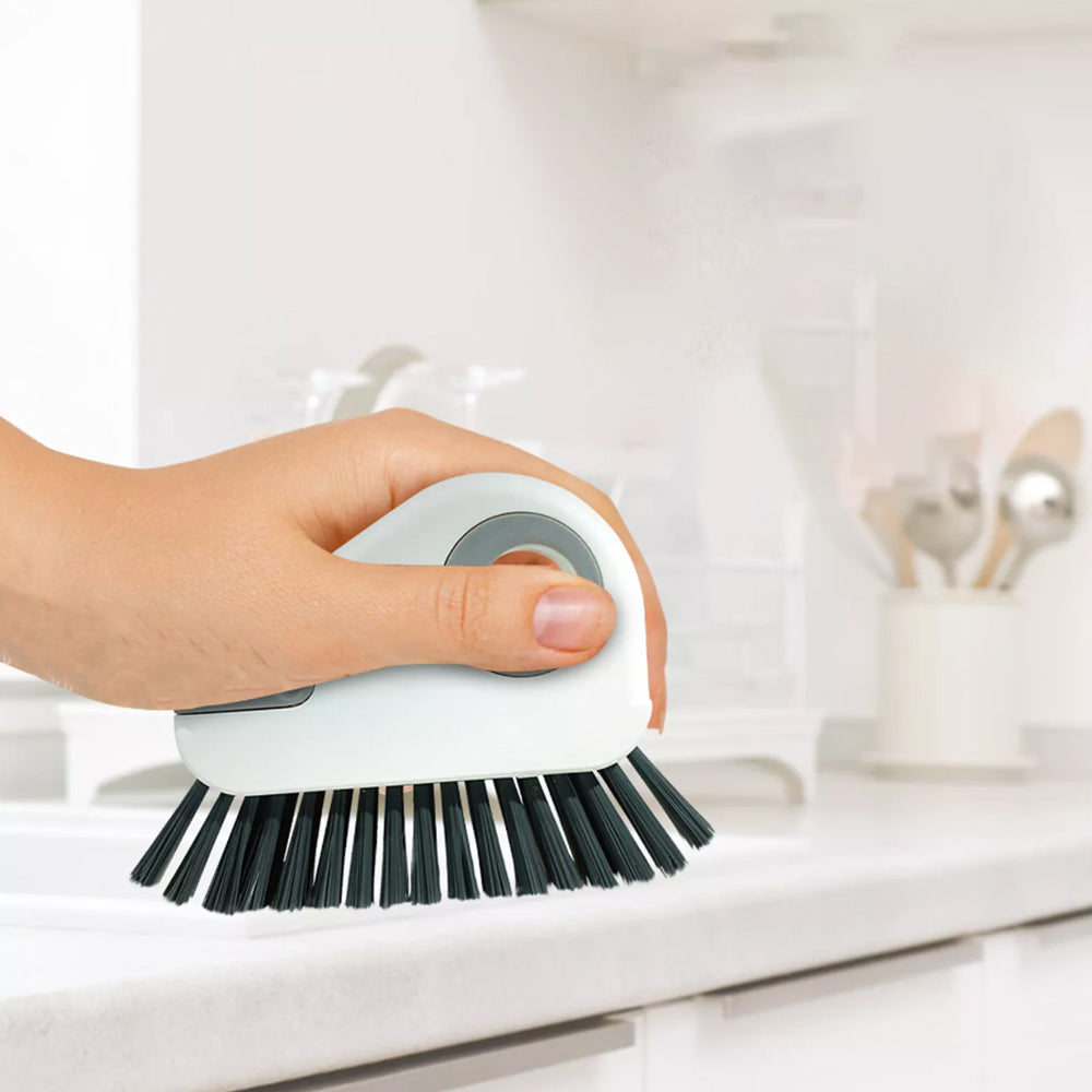 2Pcs 2-in-1 Window Track Groove Cleaning Brush with Hidden Scraper