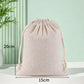 10 Pack Cotton Linen Drawstring Storage and Gift Bags in 2 Sizes