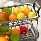 2-Tier Countertop Fruit Basket Rectangular Storage Stand for Kitchen