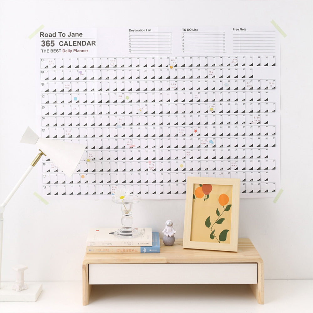 2Pcs Annual Wall Daily Schedule Countdown Calenders