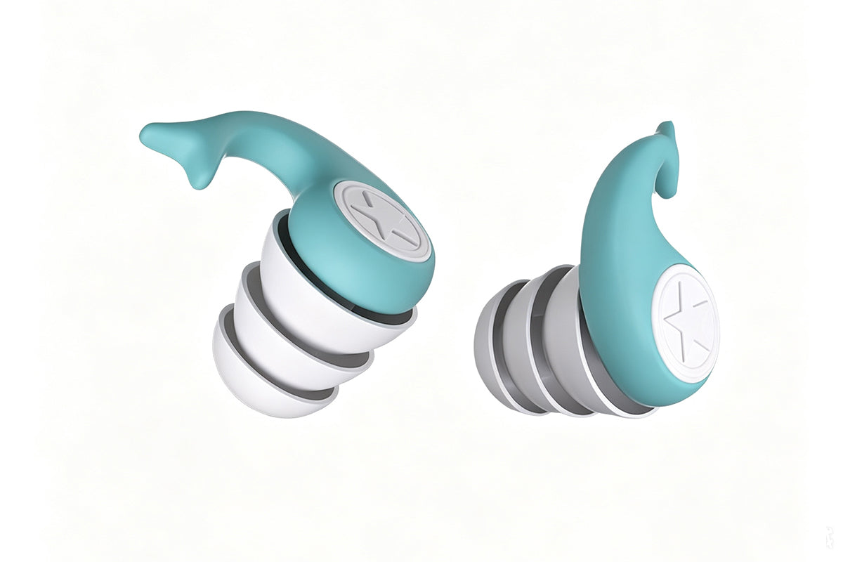 4 Pairs Reusable Sleep Earplugs 3 Layer Noise Reduction Silicone Ear Plugs with Storage Cases