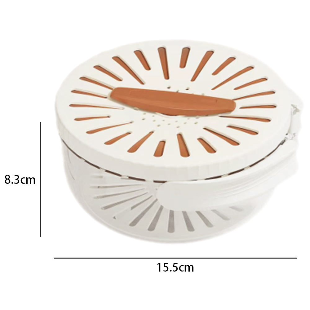 2Pcs Plastic Fruit Vegetable Washing Drain Basket with Lid