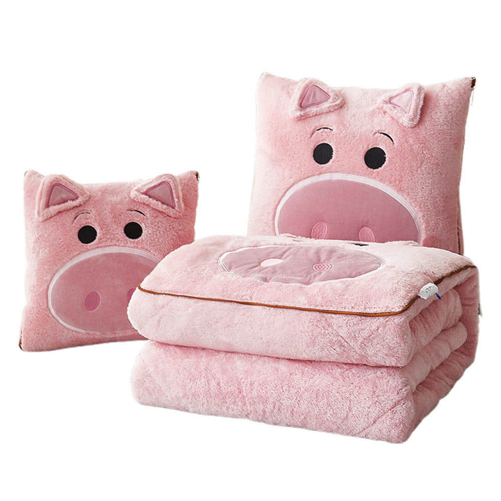Pillow Blanket Throws Back Support Cushion
