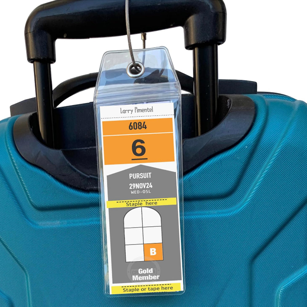 10Pcs Cruise Luggage Tags with Holder Zip Seal and Steel Loops