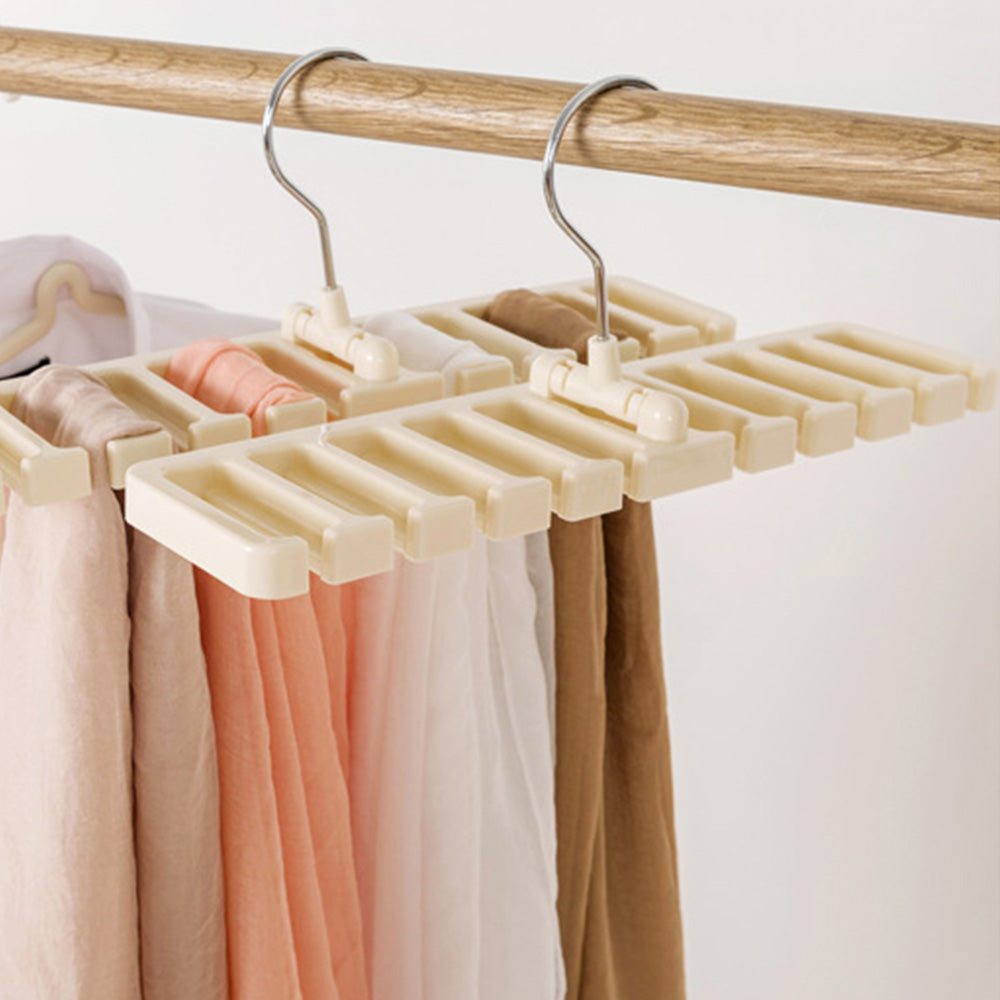 2Pcs Belt and Tie Hanger for Closet Organizer with 20 Hooks