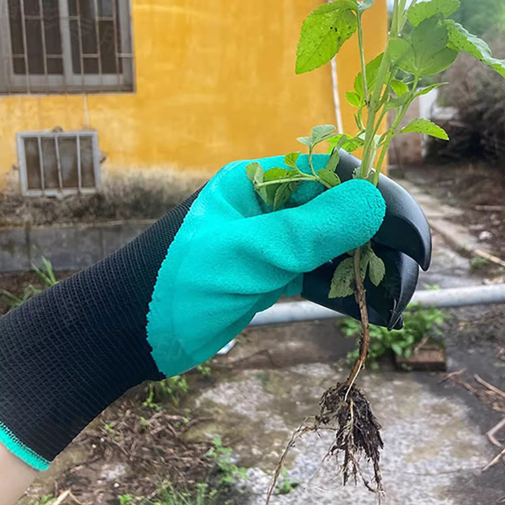 2 Pairs Waterproof Gardening Gloves with ABS Claws for Digging