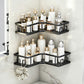 2 Piece Carbon Steel Adhesive Corner Shower Caddy Set for Bathroom