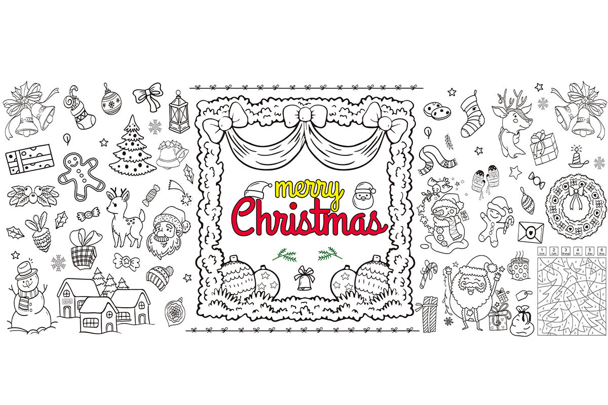 76x183cm Christmas Giant DIY Coloring Poster