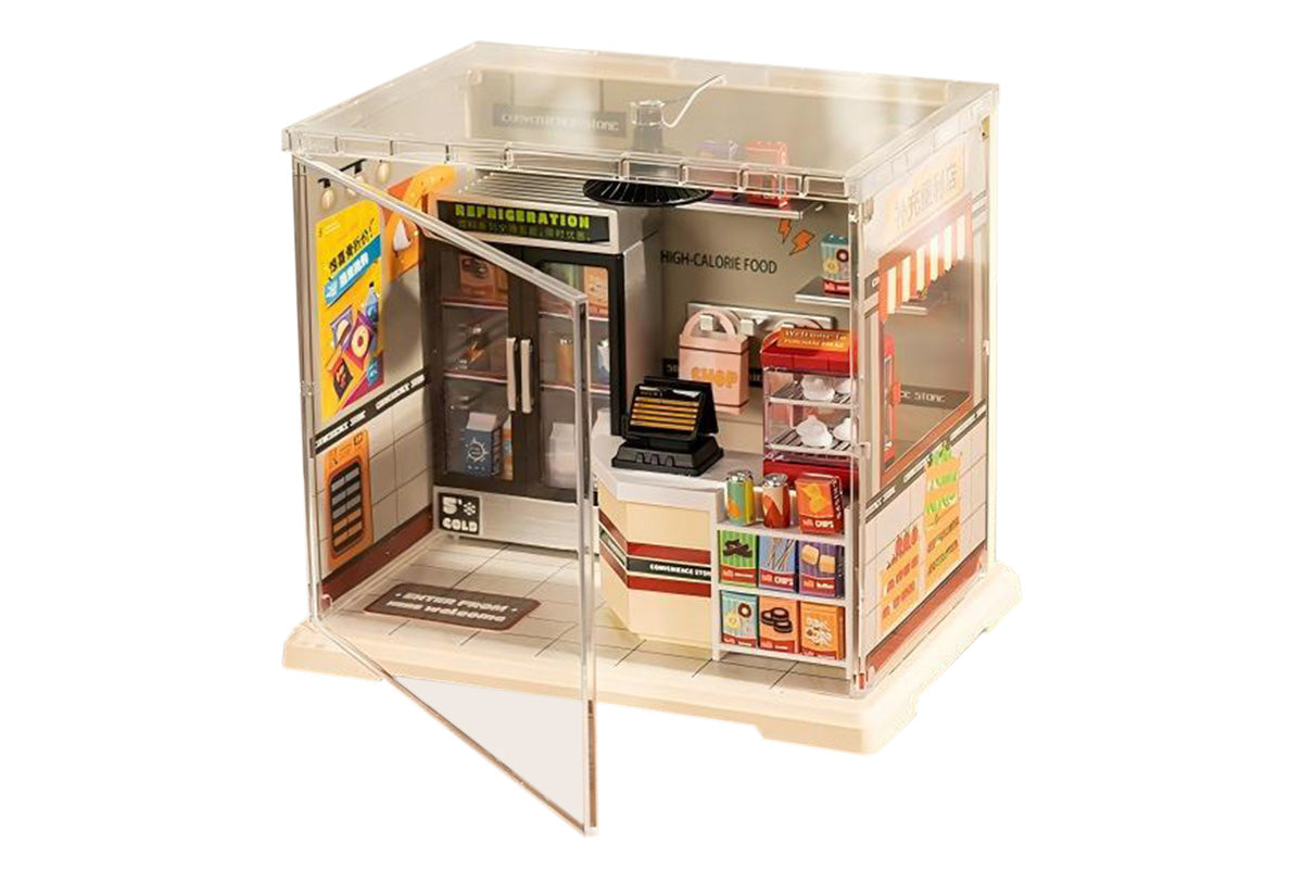 DIY Miniature Dollhouse Kit 3D Puzzle Dollhouse Toy with Dust Cover and Light