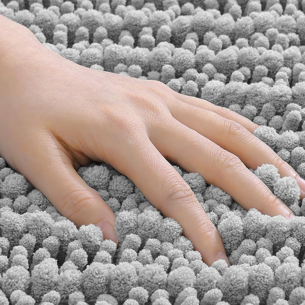Chenille Fabric Bathroom Rugs Mat With Non Slip Rubber Backing Home Decor Accessories