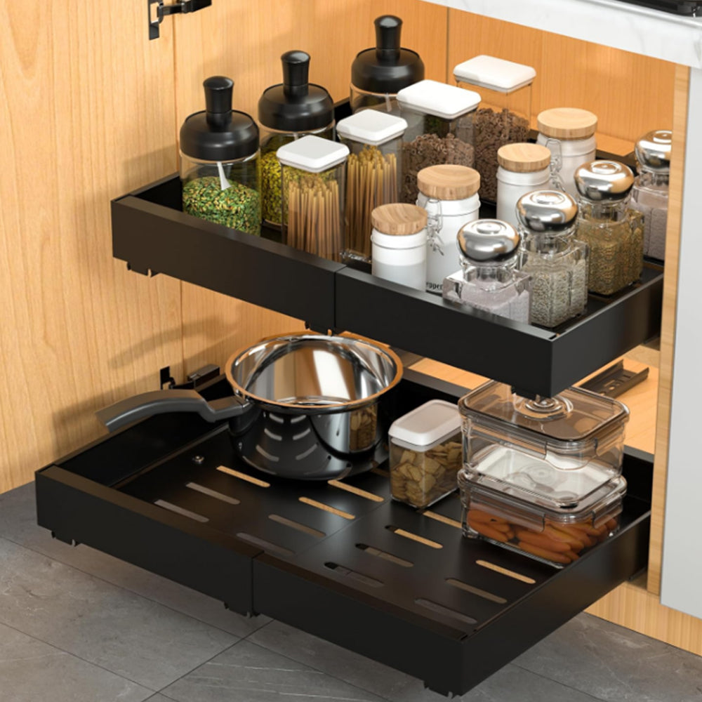 Pull Out Expandable Drawer Storage Rack for Kitchen