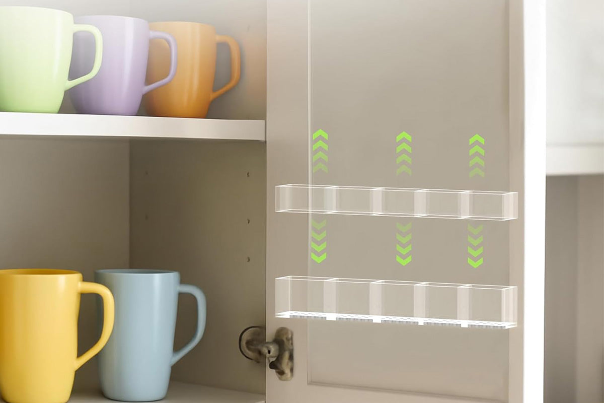 Straw Holder for Cabinet Door Reusable Straw Storage for Kitchen Cupboard
