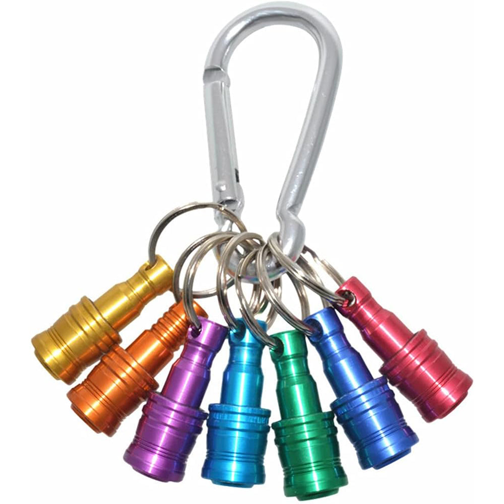 7Pcs Socket Drill Bit Holder 1/4 Inch Keychain Extension Bar Hex Screwdriver Bits Holder