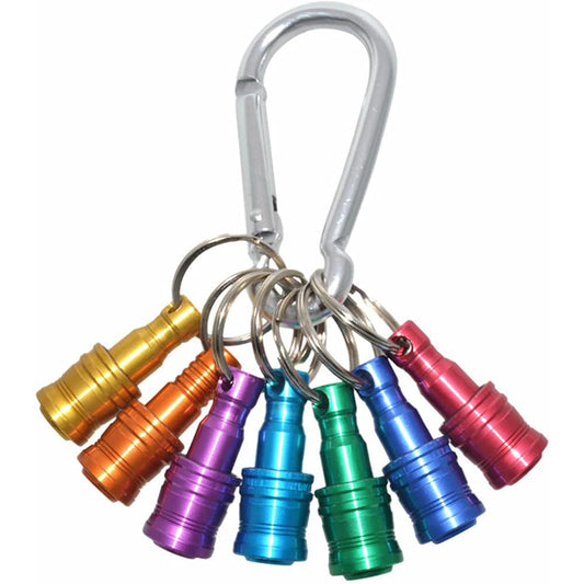 7Pcs Socket Drill Bit Holder 1/4 Inch Keychain Extension Bar Hex Screwdriver Bits Holder