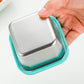 6Pcs 6oz Stainless Steel Square Food Storage Containers with Silicone Lids