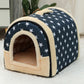 Pet Dog House Kennel Soft Beds Cave Cat Puppy Bed Doggy Warm Cushion Fold