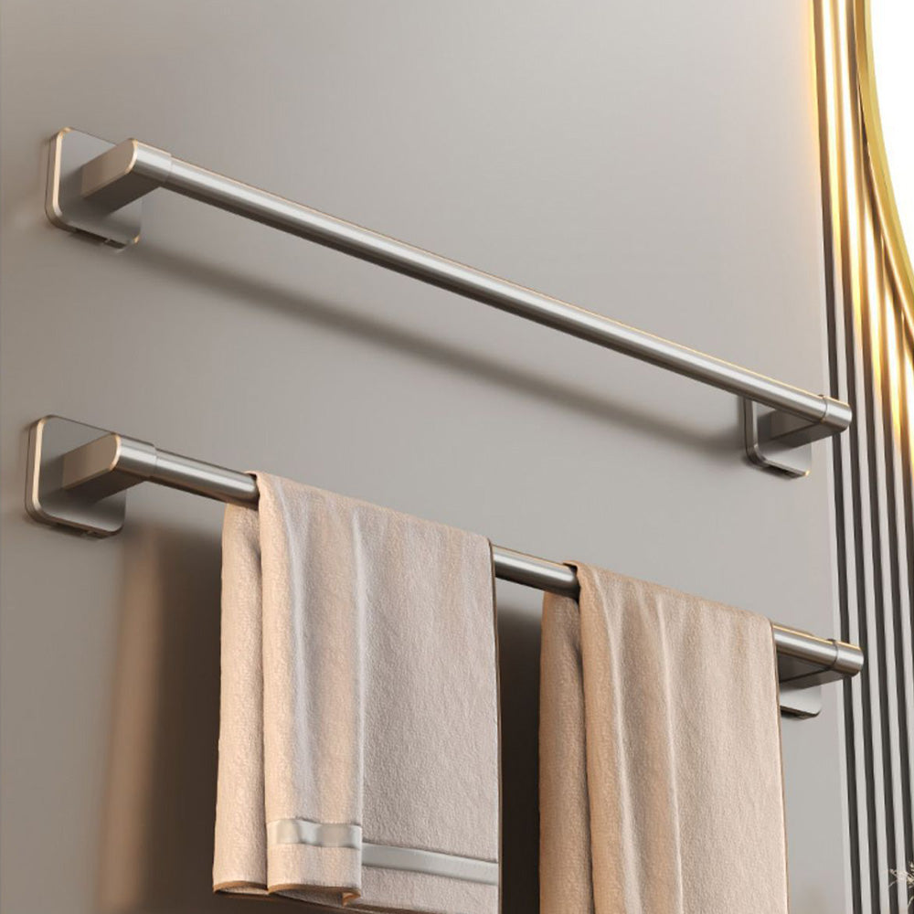 60cm Self-Adhesive Towel Holder Hand Towel Rack No Drilling Robe Hooks Towel Rail