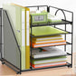 Metal File Organizer Rack Desktop Storage Shelf for Office Home