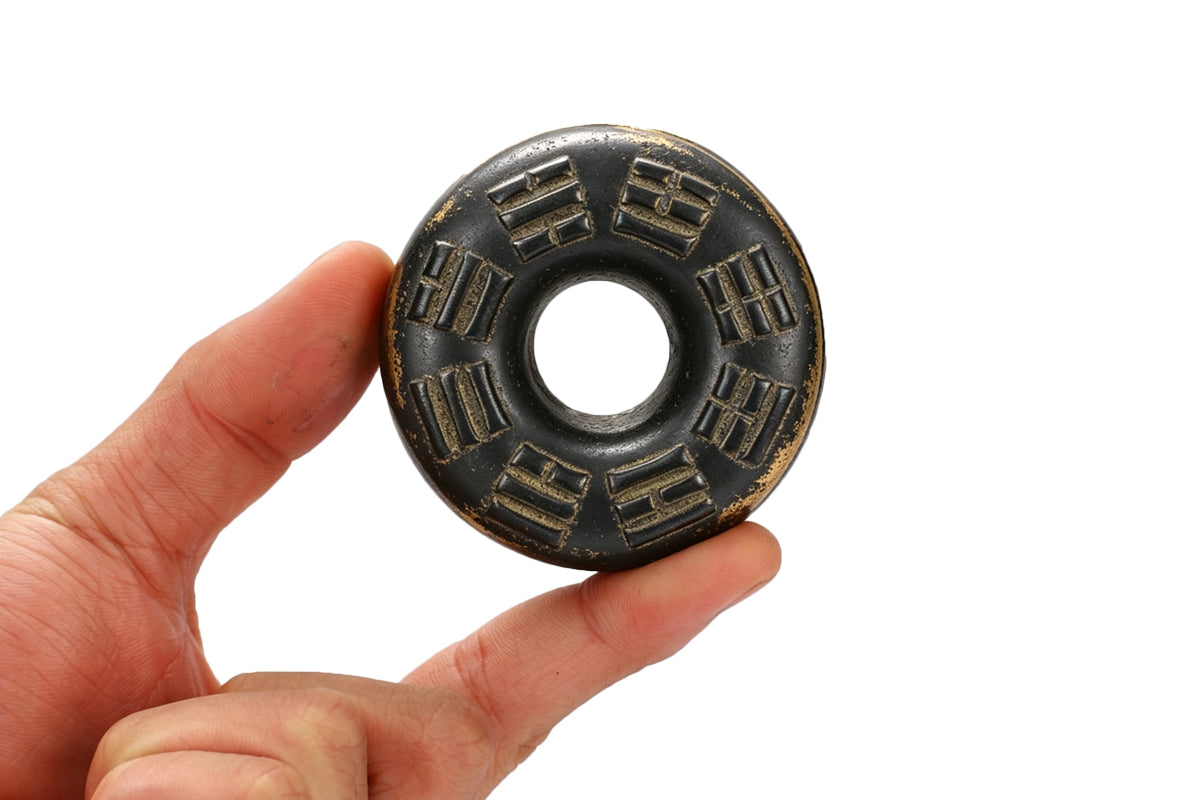 Vintage Brass Meditation Hand Bell Rotating Stress Relief Fidget Spinner Ring Hand Toy for Aldults
