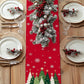 Christmas Table Runner Xmas Trees Tablecloth Cover For Kitchen Dinner Party