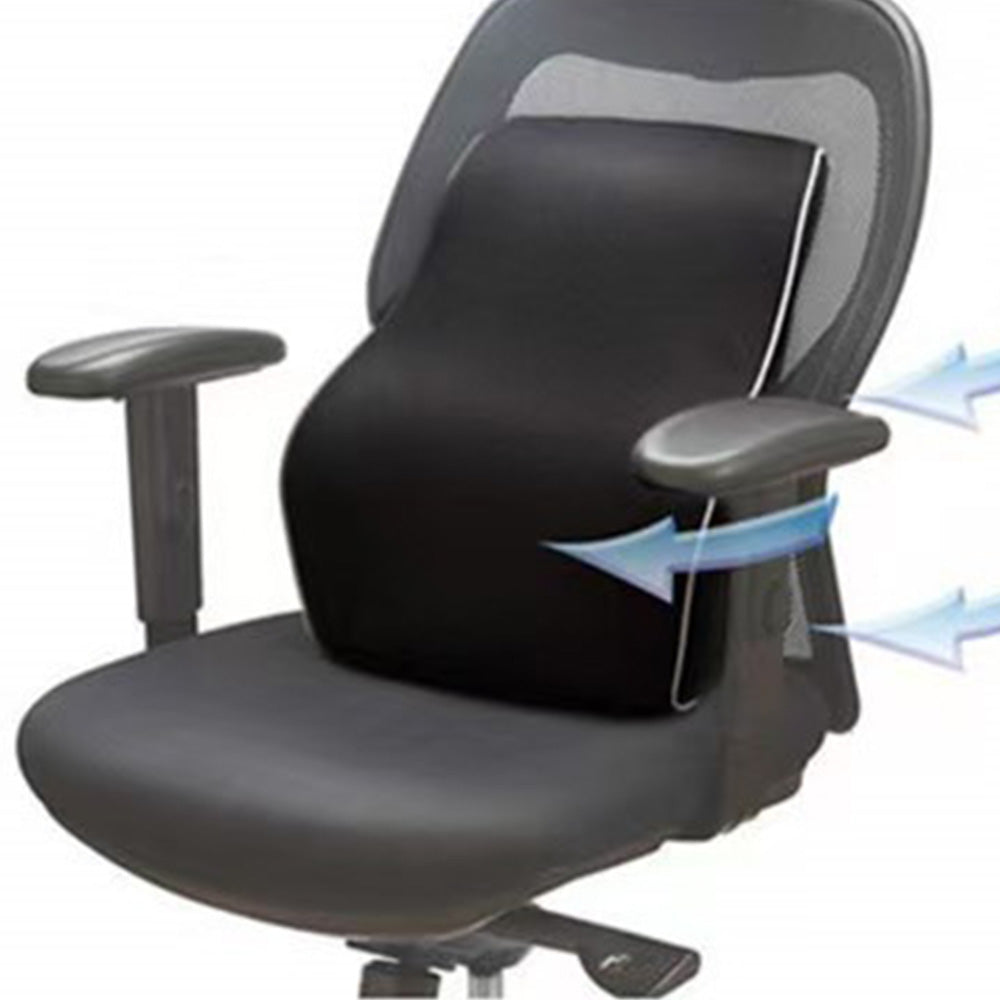 Ergonomic Lumbar Back Support Cushion Memory Foam Backrest with Adjustable Strap