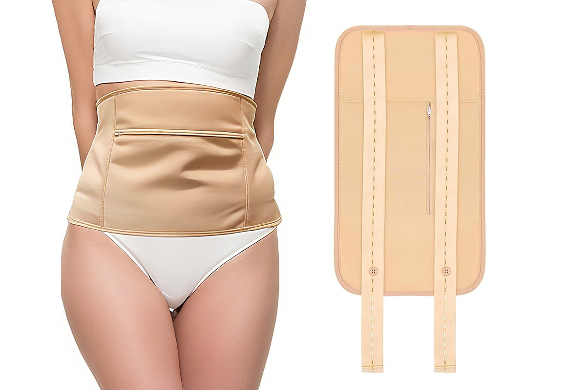 Castor Oil Pack Waist Belt Button Style for Hot and Cold Compress