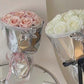 Christmas Silver Gift Wrapping Paper Bouquet Wrap Mirror Film Wrapping Paper with 10pcs Acrylic stickers