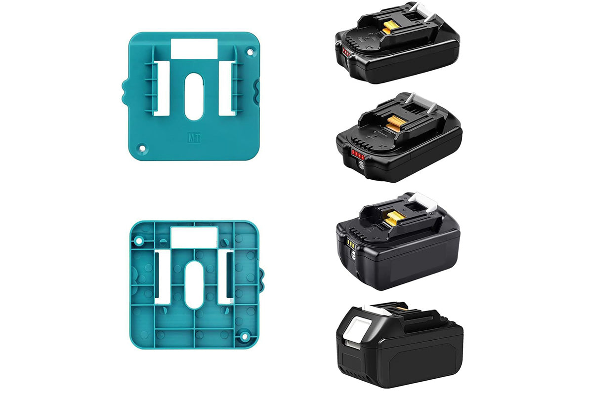 5Pcs Wall Mounted Battery Holders Compatible with Makita 18V Batteries