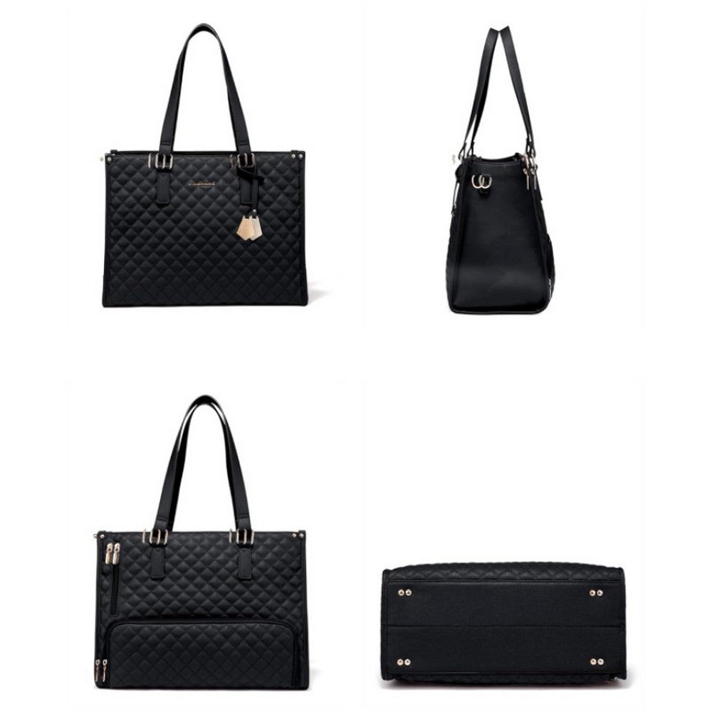 2-in-1 Tote Travel Bag and Wallet with Insulated Lunch Compartment