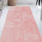 Non Slip Shaggy Bath Mat Ultra Soft Thick Fluffy Pile Non Slip Bath Rug-Pink