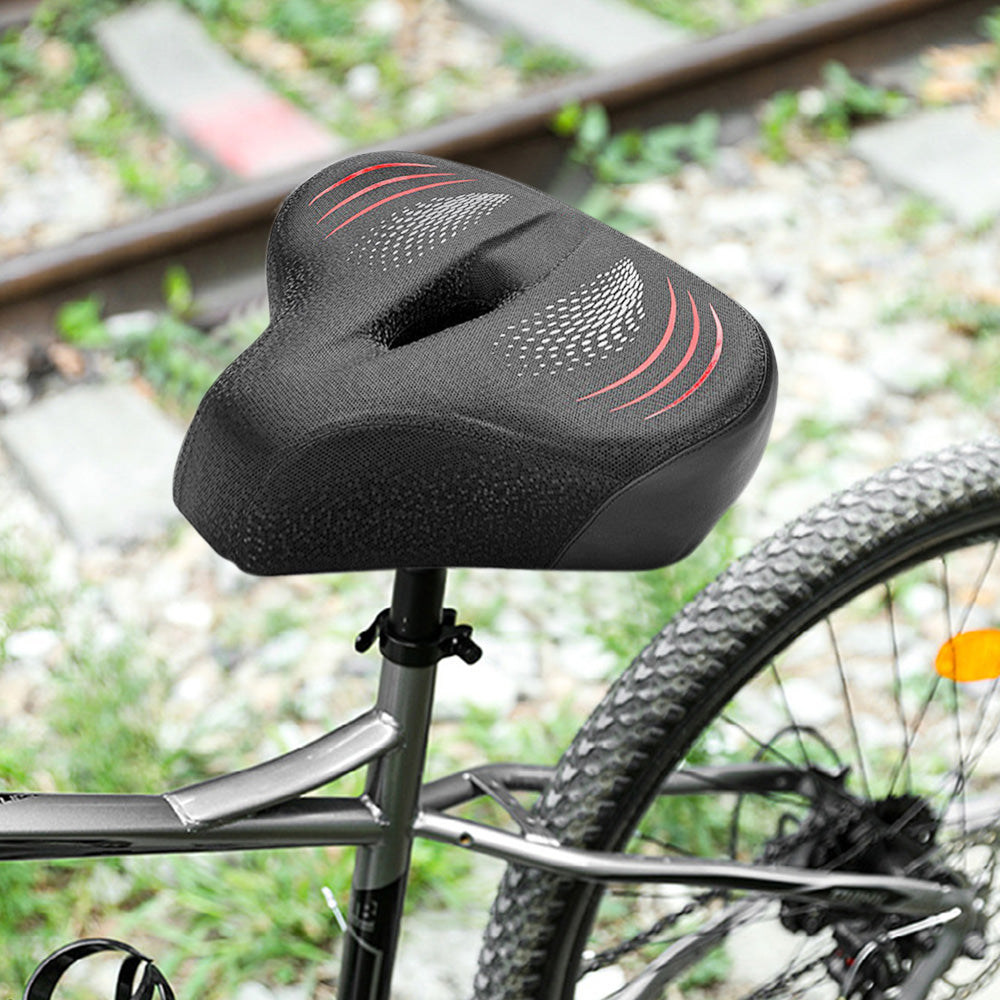 Comfortable Bike Saddle with Shock Absorption and Universal Adapter for Various Bikes