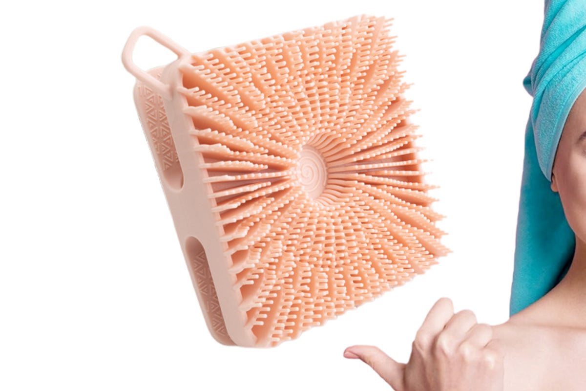 Dual Sided 2 In 1 Silicone Body Shower Scrubber Body Brush Buffer Scrubber