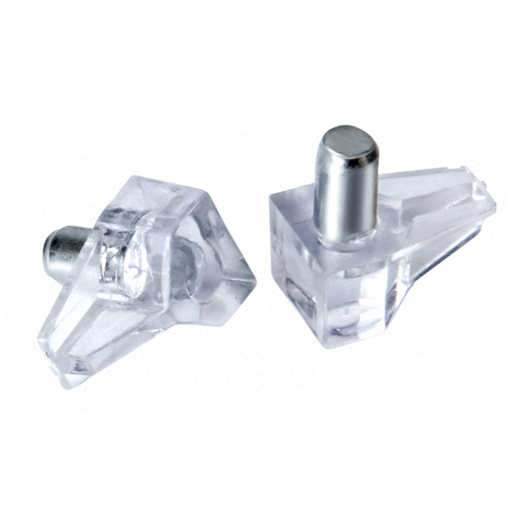 100-Pack Clear Cabinet Shelf Supports Heavy Duty Acrylic Shelf Pins for Glass/Wood Boards