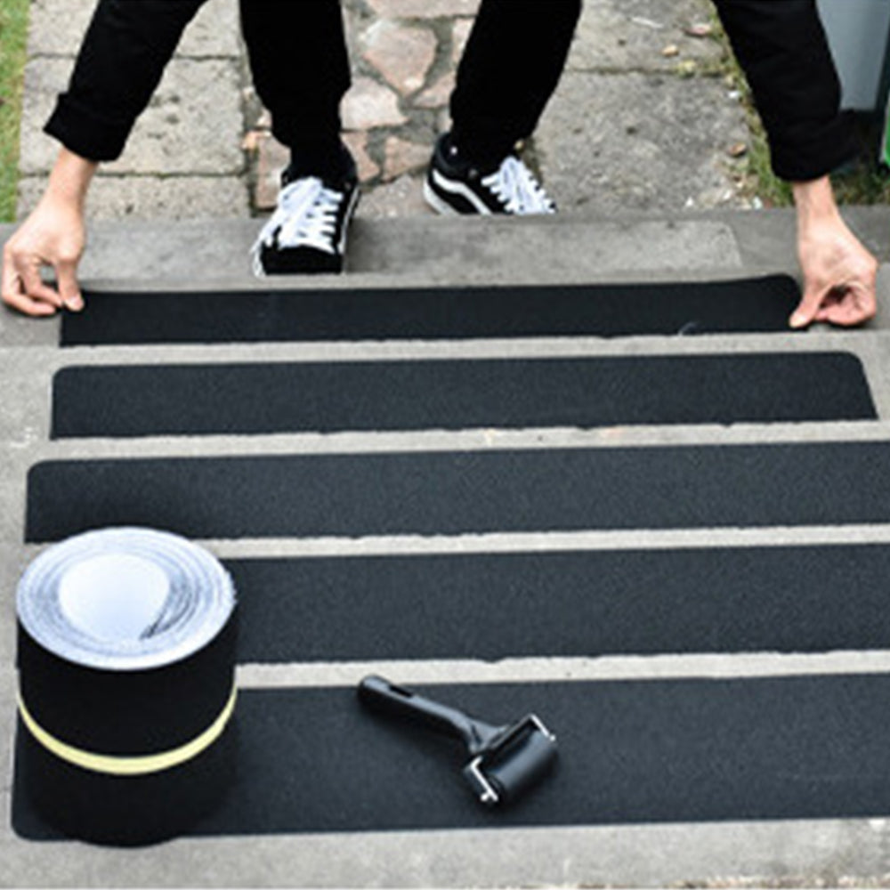 76 x 15cm Outdoor Stair Treads 12 Pack Weather Resistant Exterior Grip Tape Anti Skid Strips