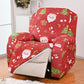 Christmas Recliner Chair Cover Sofa Slipcover with Side Pocket