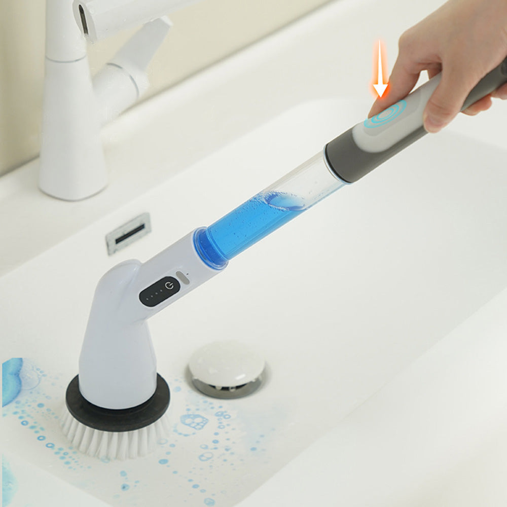 Electric Spin Scrubber with Replaceable Brush Heads Shower Cleaner Brush