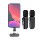 2Pcs Wireless Lavalier Microphone with Charging Case for Android iPhone iPad