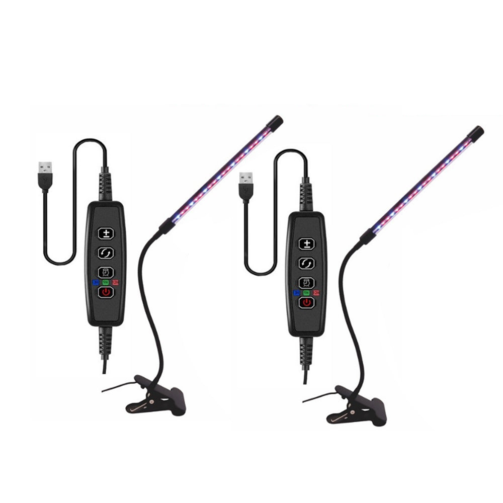 2Pcs 1 Head Indoor Clip LED Grow Light Growing Veg Flower 5W Plant Lamp
