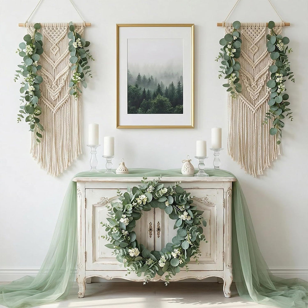 130Pcs Artificial Eucalyptus Leaves Bundle 5 Types for Vase Wedding DIY Home Decor