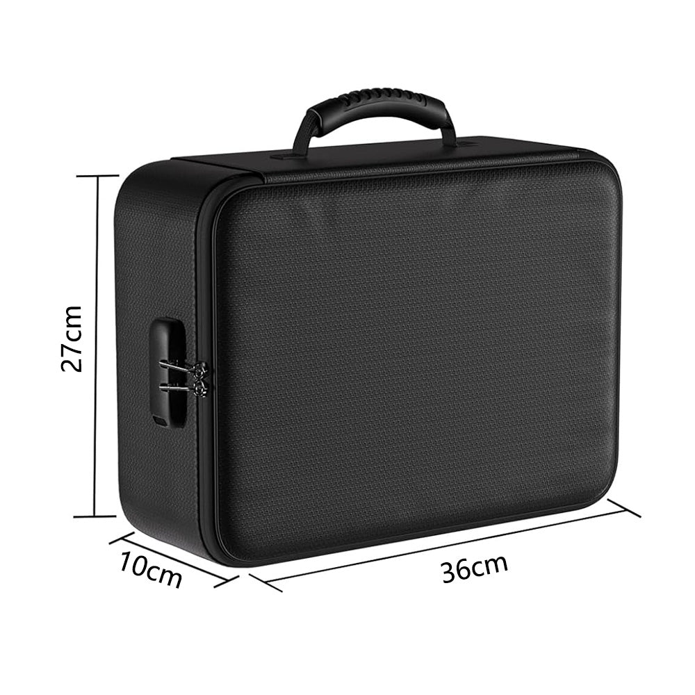 Water Resistant Document Storage Bag with Password Lock and Handle
