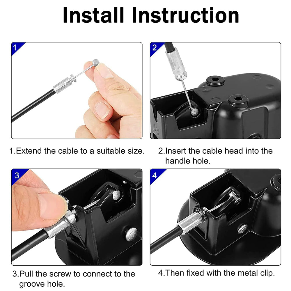 Metal Recliner Handle Lever Trigger Replacement with Lounge Chair Release Cable