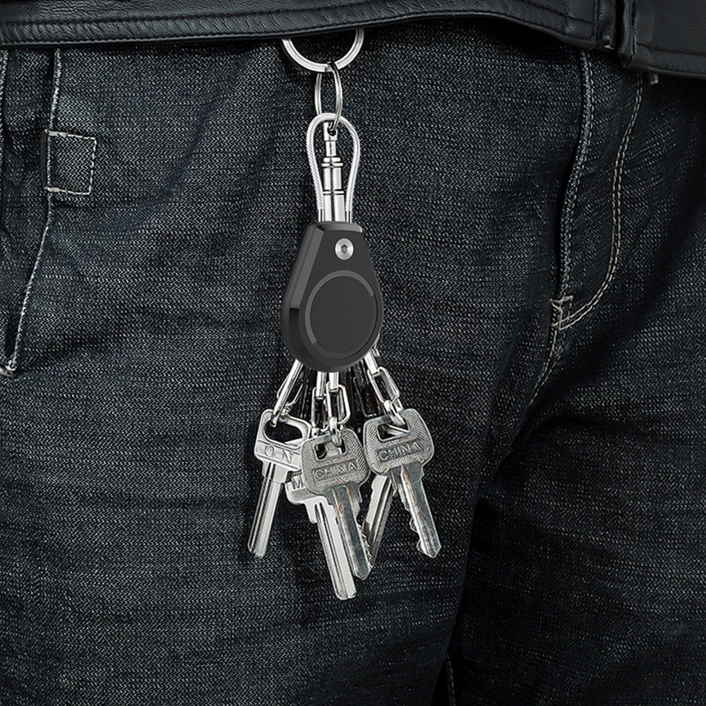 Lock Tracker Case with Steel Cable Hard Shell Protector for AirTag Keychain Luggage
