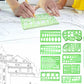 11PCS Plastic Geometric Drawing Templates Set DIY Drafting Stencils Measuring Tools