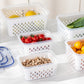 3Pack Fridge Food Storage Container Sets with Lids and Strainer