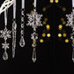 18Pcs Hanging Acrylic Christmas Snowflake Icicle Drop Ornaments for Xmas Tree