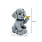 Solar Dog Outdoor Statues for Garden Outside Decor with Butterfly for Yard Art Lawn Ornaments