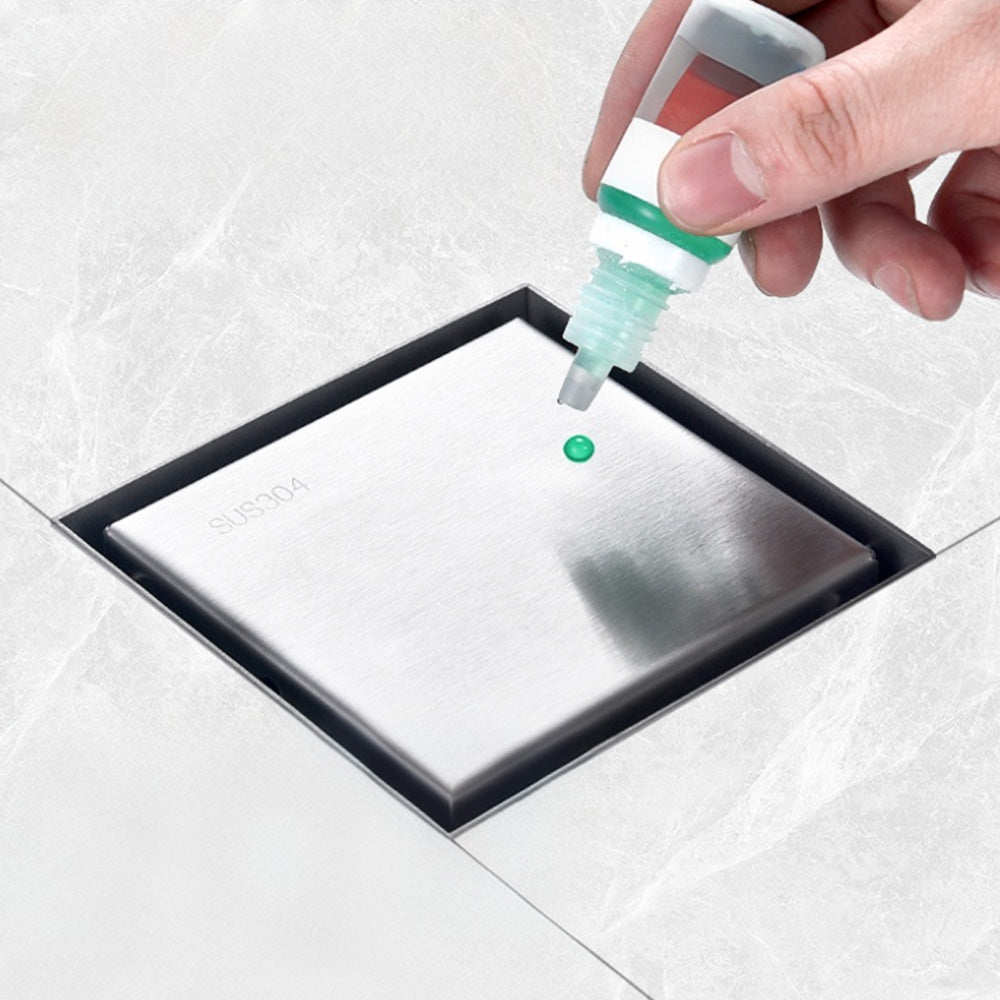 Square Shower Drain with Filter Detachable Stainless Steel Floor Drain for Bathroom Balcony