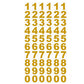 60pcs Reflective Mailbox Numbers Waterproof Adhesive Sticker