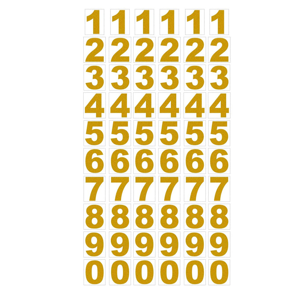 60pcs Reflective Mailbox Numbers Waterproof Adhesive Sticker
