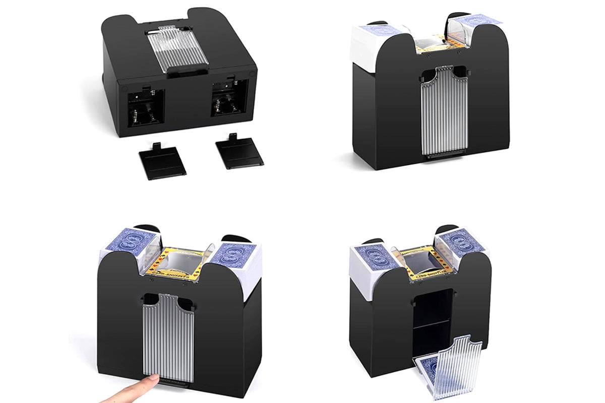 6 Deck Automatic Electric Card Shuffler Battery Operated